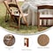Flash Furniture HERCULES Commercial Chestnut Indoor/Outdoor Lightweight Wood Look Resin Folding Event Chair, 2PK 2-L-1-WG-RESIN-CHSNT-GG - alternate 6